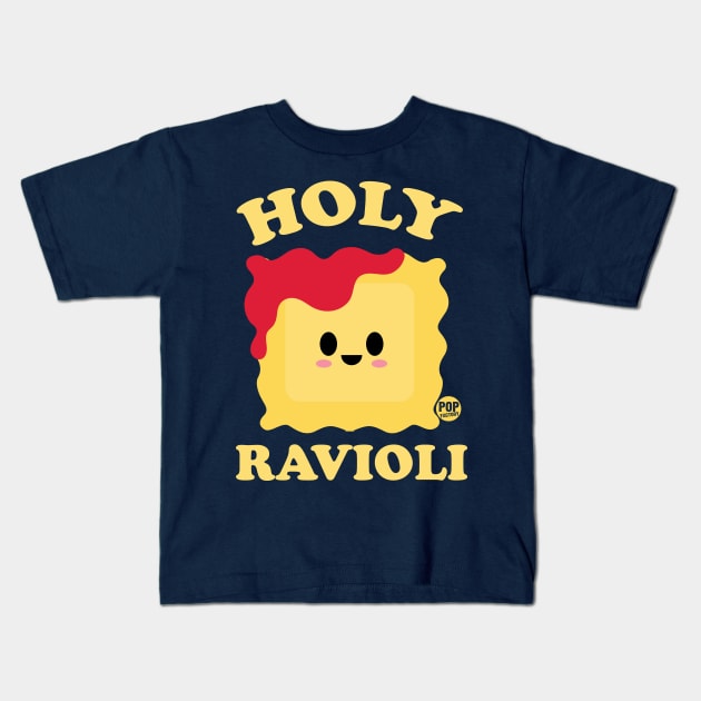 HOLY RAVIOLI Kids T-Shirt by toddgoldmanart